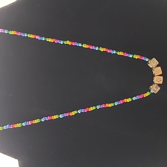 Colorful Beaded‎ Bracelet with Love Charms Betsey Johnson - Picture 4 of 5